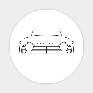 Triumph TR4A classic car outline graphic (black) Magnet